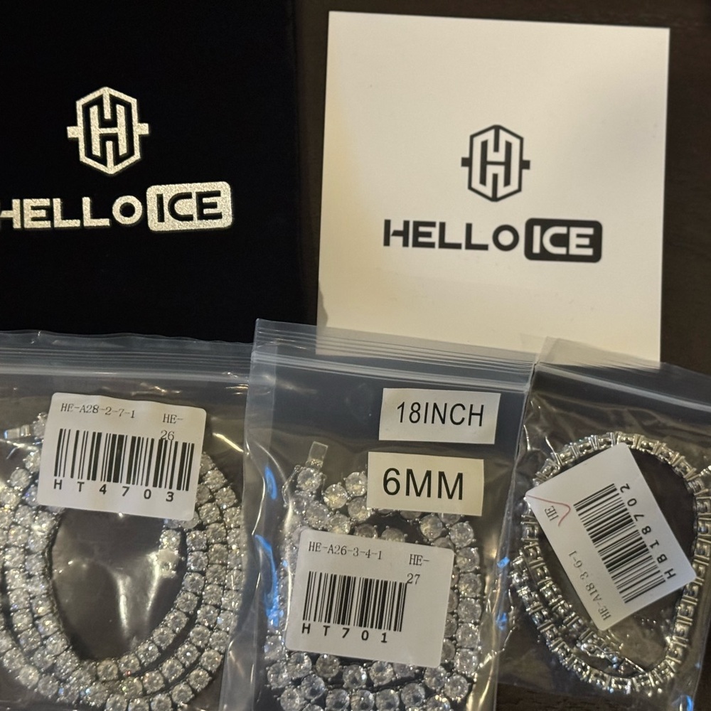 White Gold Tennis Chains